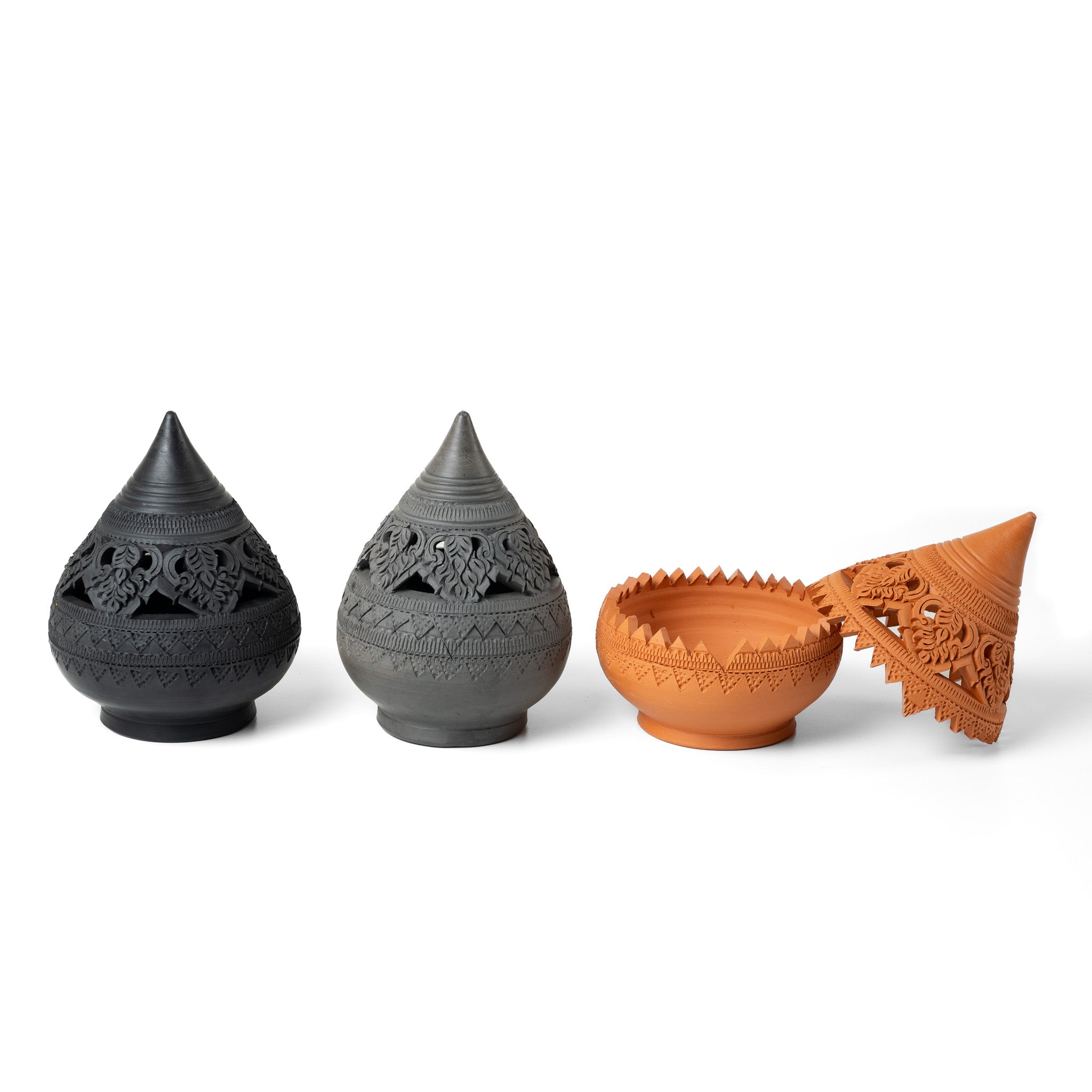 Teardrop Tealight Burner, Onyx
