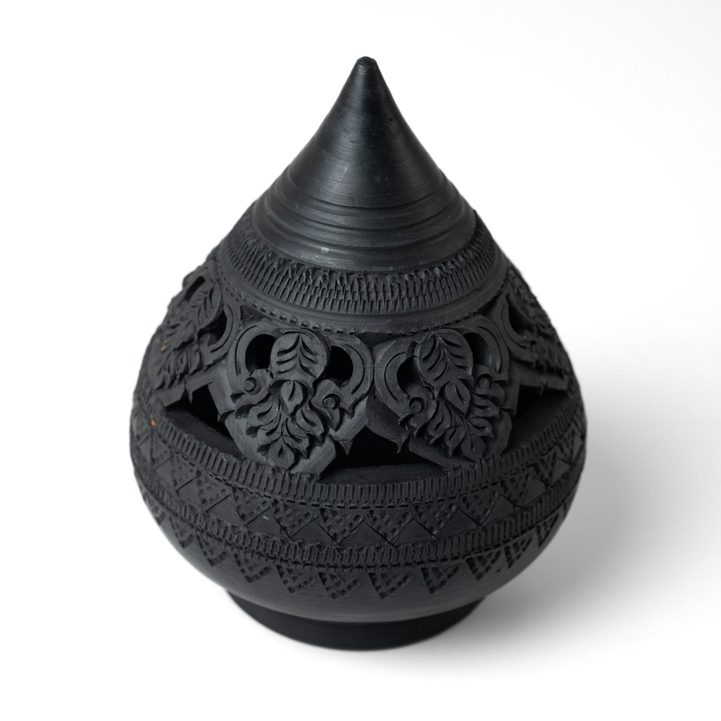 Teardrop Tealight Burner, Onyx