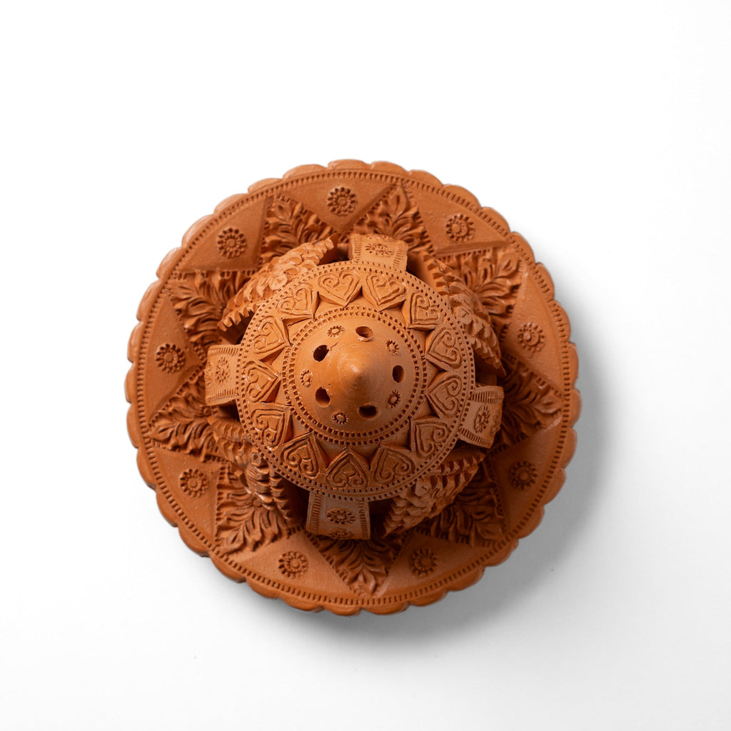 Terracotta Tealight Holder with Plate