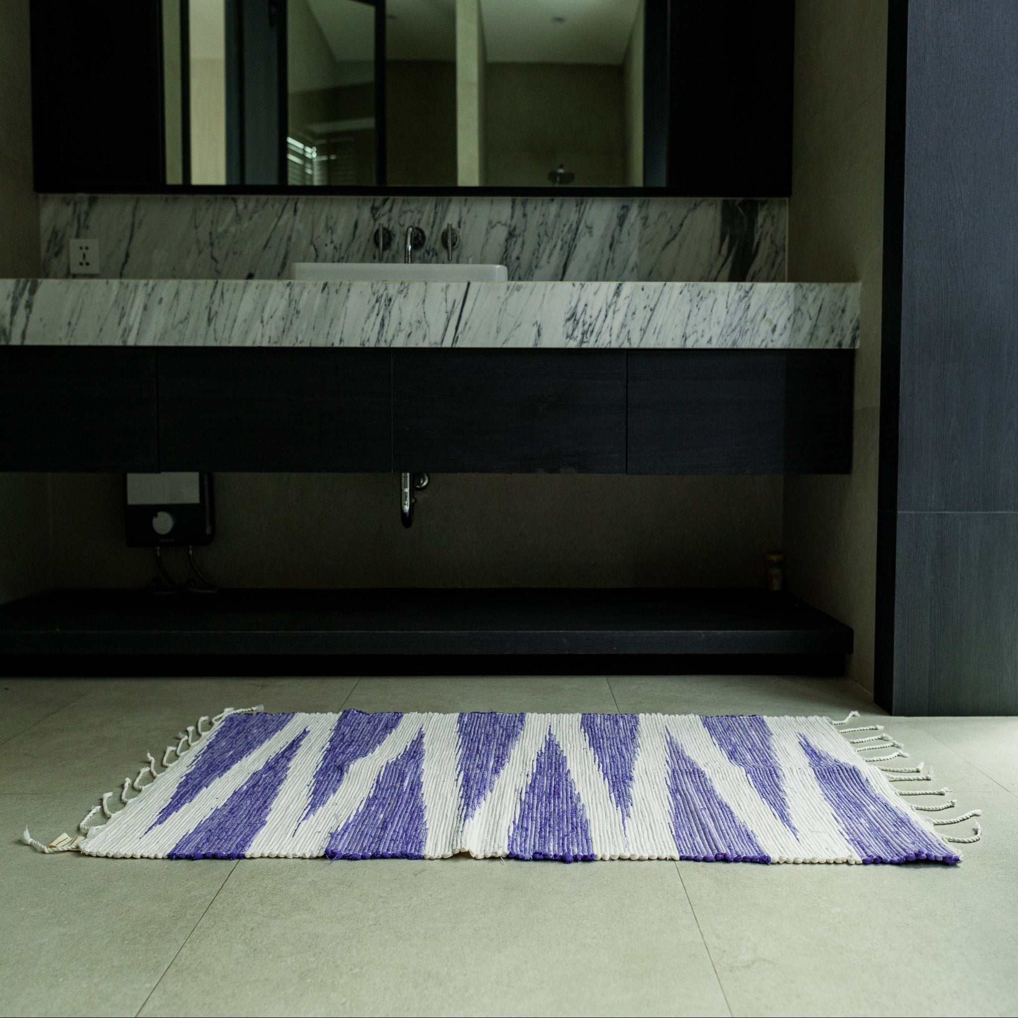 Wash Weave Hall Runner, Indigo, 52x130cm