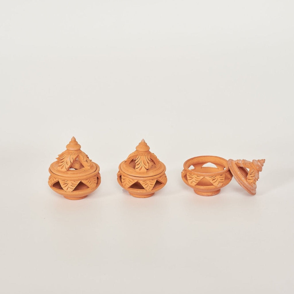 Mini Ceramic Tealight Holders, Set of 3