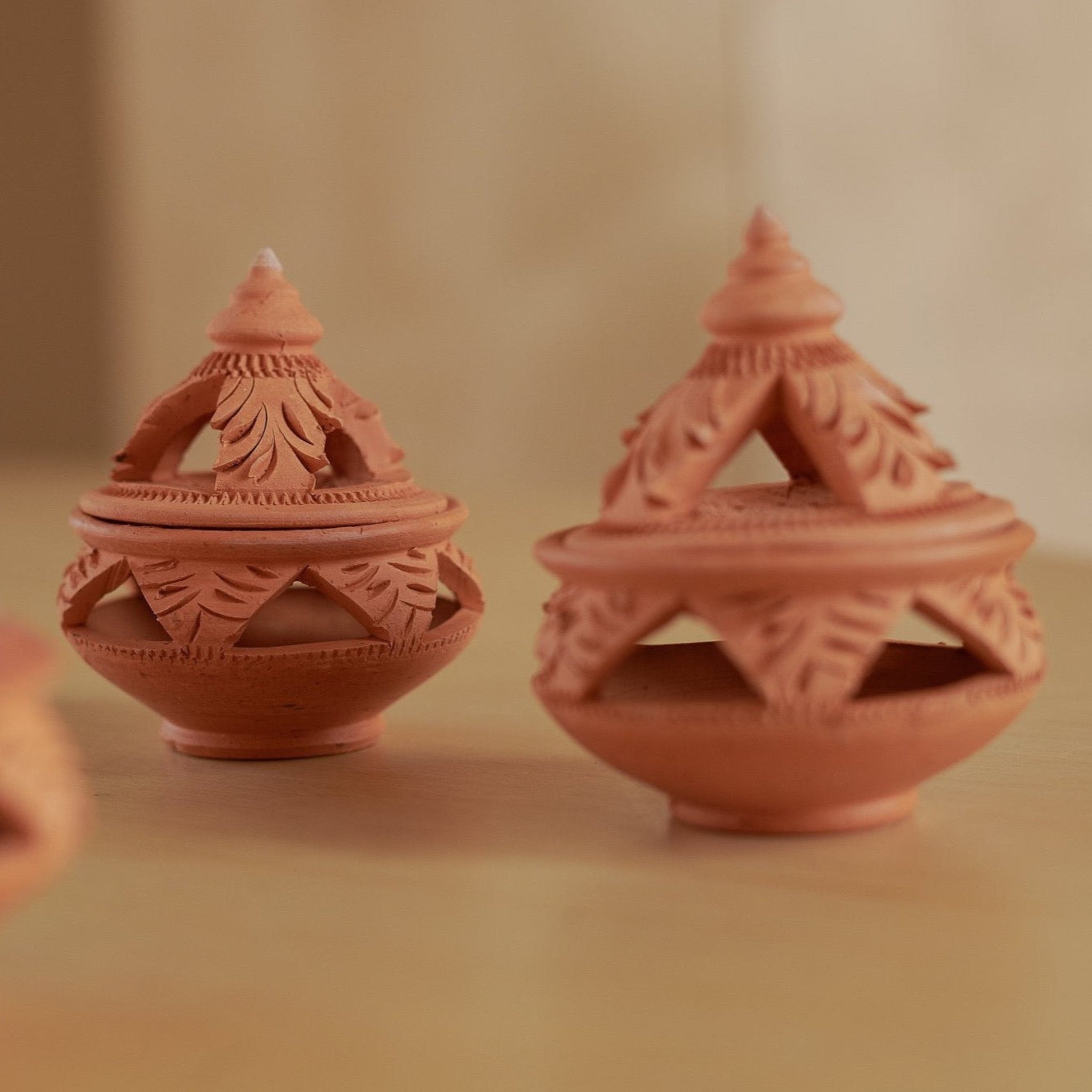 Mini Ceramic Tealight Holders, Set of 3