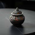 Charcoal Tealight Holder with Plate