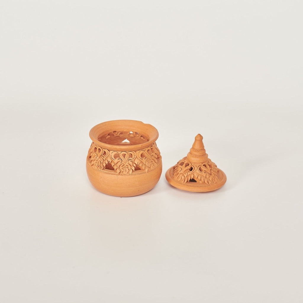 Siam Tealight Holder, Burnt Orange