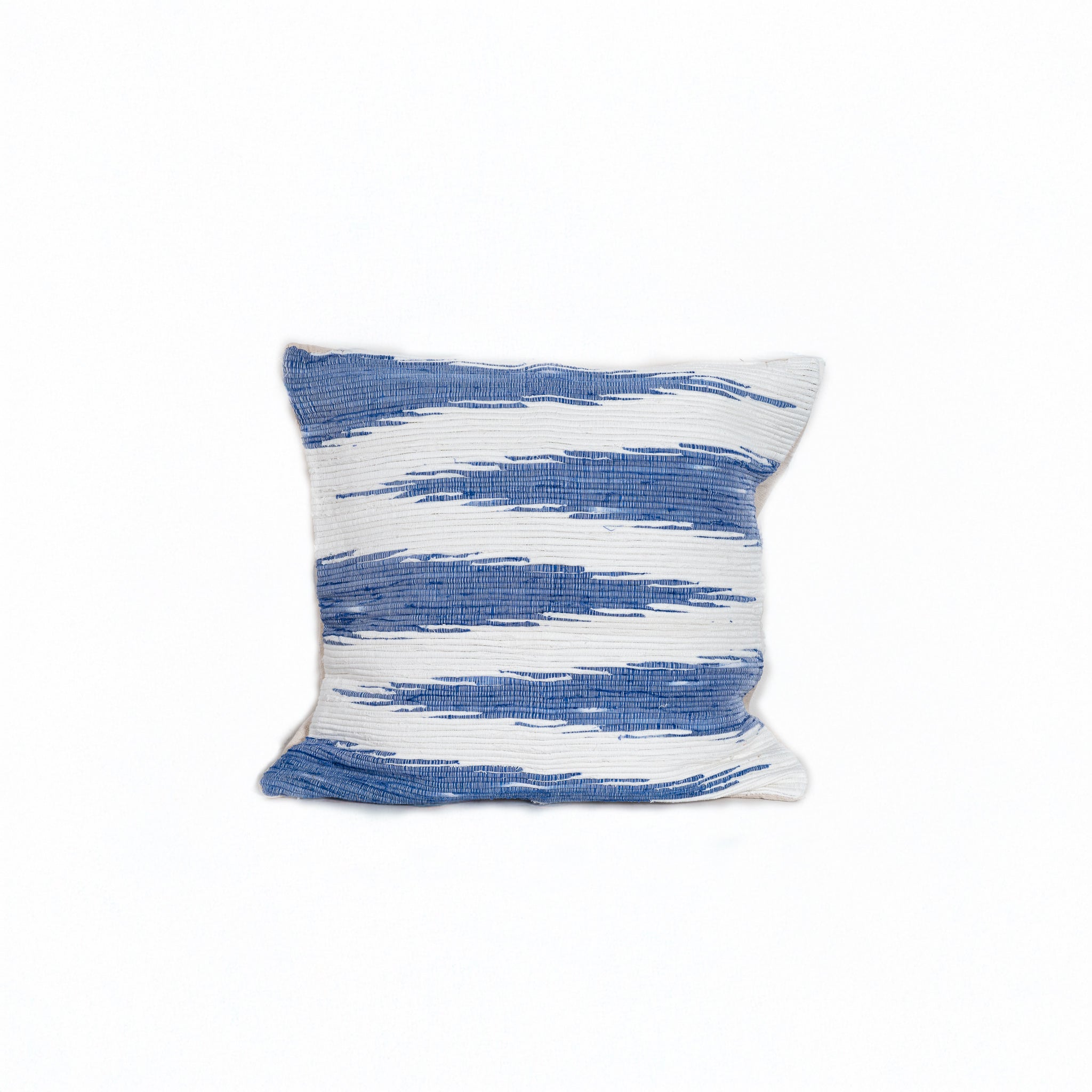 Wash Weave Cushion Cover, Indigo, 45x45cm